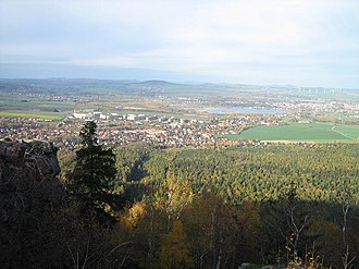 Olbersdorf von Berg Töpfer (Zittauer Gebirge) aus gesehen Olbersdorf von Berg Töpfer (Zittauer Gebirge) aus gesehen